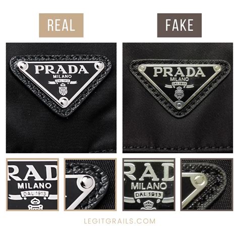 prada logo fake|prada bag identification.